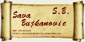 Sava Bujkanović vizit kartica